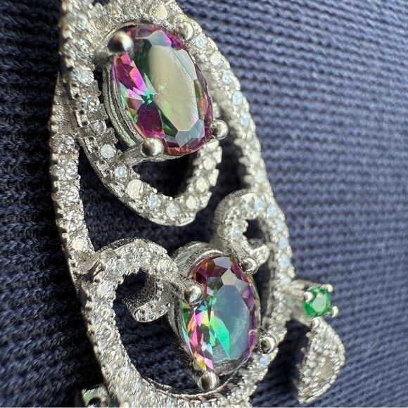 ✨ MYSTIC TOPAZ CHANDELIER PENDANT – SPARKLING STATEMENT PIECE ✨ - Picture 6 of 17